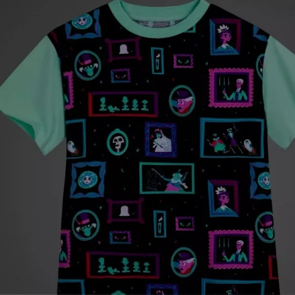 Halloween Disney Haunted Mansion T Shirt Lounge Top Costume Gift Spooky - Picture 12 of 13